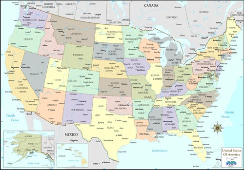United States Maps Download Digital Maps Of USA To Your Computer USA2022Color